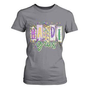 Mardi Gras T Shirt For Women New Orleans Carnival Girly Fat Tuesday TS11 Charcoal Print Your Wear