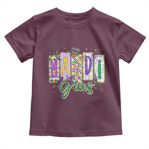 Mardi Gras Toddler T Shirt New Orleans Carnival Girly Fat Tuesday TS11 Maroon Print Your Wear