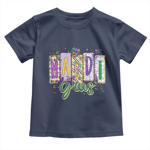 Mardi Gras Toddler T Shirt New Orleans Carnival Girly Fat Tuesday TS11 Navy Print Your Wear