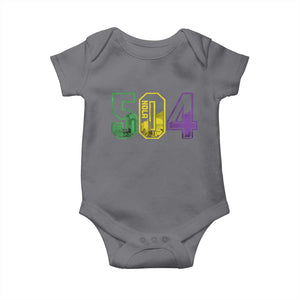 Mardi Gras 504 Nola New Orleans Louisiana LA Baby Onesie TS11 Charcoal Print Your Wear