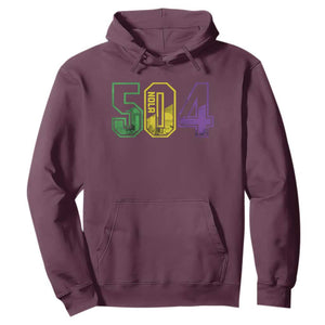 Mardi Gras 504 Nola New Orleans Louisiana LA Hoodie TS11 Maroon Print Your Wear