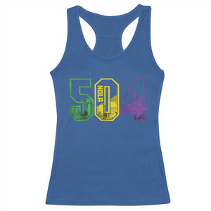 Mardi Gras 504 Nola New Orleans Louisiana LA Racerback Tank Top TS11 Royal Blue Print Your Wear