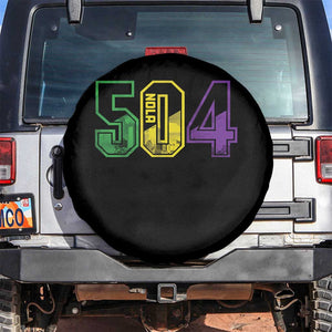 Mardi Gras 504 Nola New Orleans Louisiana LA Spare Tire Cover TS11 No hole Black Print Your Wear