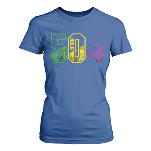 Mardi Gras 504 Nola New Orleans Louisiana LA T Shirt For Women TS11 Royal Blue Print Your Wear