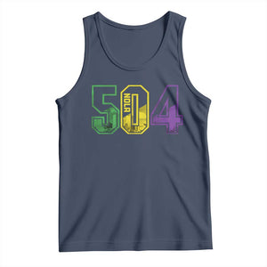 Mardi Gras 504 Nola New Orleans Louisiana LA Tank Top TS11 Navy Print Your Wear