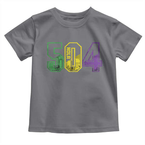 Mardi Gras 504 Nola New Orleans Louisiana LA Toddler T Shirt TS11 Charcoal Print Your Wear