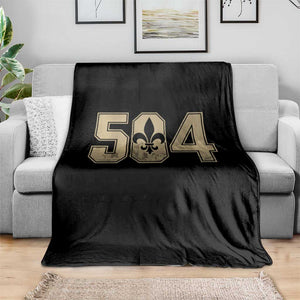 504 Nola New Orleans Louisiana LA Throw Blanket Fleur De Lis TS11 Print Your Wear