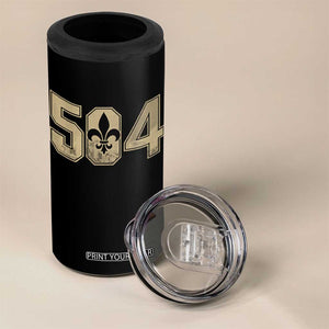 504 Nola New Orleans Louisiana LA 4 in 1 Can Cooler Tumbler Fleur De Lis TS11 Print Your Wear