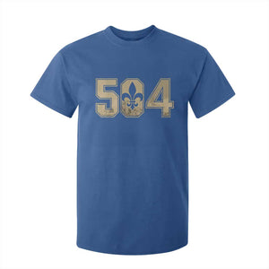 504 Nola New Orleans Louisiana LA T Shirt For Kid Fleur De Lis TS11 Royal Blue Print Your Wear