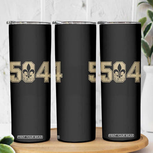 504 Nola New Orleans Louisiana LA Skinny Tumbler Fleur De Lis TS11 Print Your Wear
