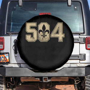 504 Nola New Orleans Louisiana LA Spare Tire Cover Fleur De Lis TS11 No hole Black Print Your Wear