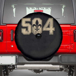 504 Nola New Orleans Louisiana LA Spare Tire Cover Fleur De Lis TS11 Black Print Your Wear