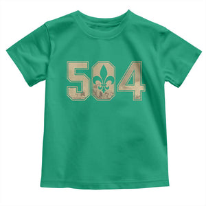 504 Nola New Orleans Louisiana LA Toddler T Shirt Fleur De Lis TS11 Irish Green Print Your Wear