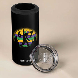 Funny Bigfoot 67 Mardi Gras 4 in 1 Can Cooler Tumbler Sasquatch Parade Jester Hat TS11 Print Your Wear