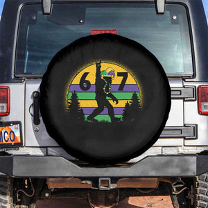 Funny Bigfoot 67 Mardi Gras Spare Tire Cover Sasquatch Parade Jester Hat TS11 No hole Black Print Your Wear