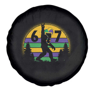 Funny Bigfoot 67 Mardi Gras Spare Tire Cover Sasquatch Parade Jester Hat TS11 Print Your Wear