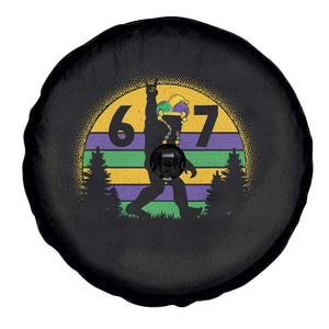 Funny Bigfoot 67 Mardi Gras Spare Tire Cover Sasquatch Parade Jester Hat TS11 Print Your Wear