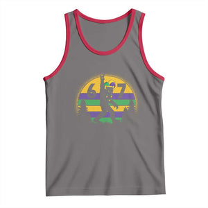 Funny Bigfoot 67 Mardi Gras Tank Top Sasquatch Parade Jester Hat TS11 Deep Heather Red Print Your Wear
