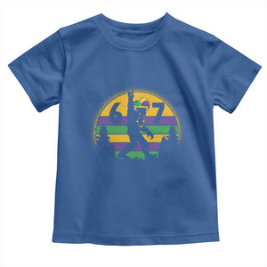 Funny Bigfoot 67 Mardi Gras Toddler T Shirt Sasquatch Parade Jester Hat TS11 Royal Blue Print Your Wear