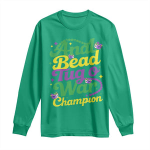Funny Anal Bead Tug O War Mardi Gras Long Sleeve Shirt Fat Tuesday Carnival Adult Humor TS11 Irish Green Print Your Wear