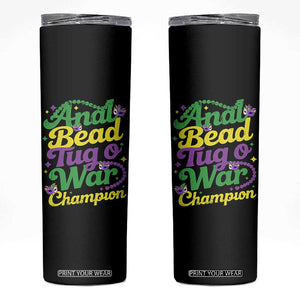 Funny Anal Bead Tug O War Mardi Gras Skinny Tumbler Fat Tuesday Carnival Adult Humor TS11 Black Print Your Wear