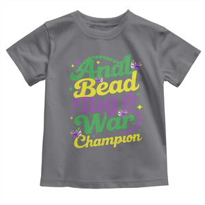 Funny Anal Bead Tug O War Mardi Gras Toddler T Shirt Fat Tuesday Carnival Adult Humor TS11 Charcoal Print Your Wear