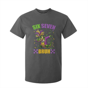 Funny 67 Mardi Gras Alligator T Shirt For Kid Six Seven Bruh Mardigator Dabbing Crocodile TS11 Dark Heather Print Your Wear