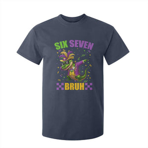 Funny 67 Mardi Gras Alligator T Shirt For Kid Six Seven Bruh Mardigator Dabbing Crocodile TS11 Navy Print Your Wear