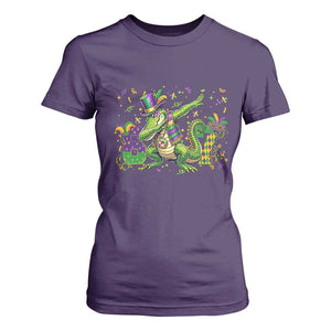 Funny Dabbing Alligator 67 Mardi Gras Six Seven Meme T Shirt For Women TS11 Purple Print Your Wear