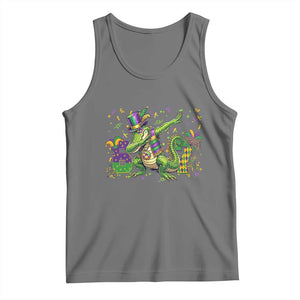 Funny Dabbing Alligator 67 Mardi Gras Six Seven Meme Tank Top TS11 Black Heather Print Your Wear