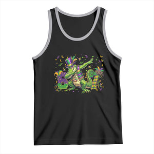 Funny Dabbing Alligator 67 Mardi Gras Six Seven Meme Tank Top TS11 Black Athletic Heather Print Your Wear
