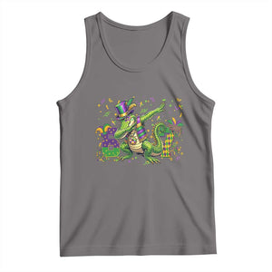 Funny Dabbing Alligator 67 Mardi Gras Six Seven Meme Tank Top TS11 Deep Heather Print Your Wear