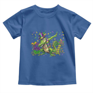 Funny Dabbing Alligator 67 Mardi Gras Six Seven Meme Toddler T Shirt TS11 Royal Blue Print Your Wear