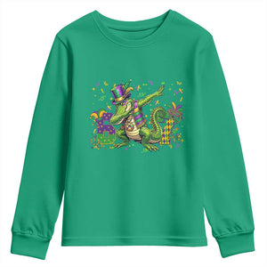 Funny Dabbing Alligator 67 Mardi Gras Six Seven Meme Youth Sweatshirt TS11 Irish Green Print Your Wear
