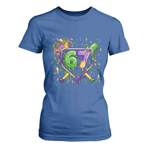 Funny Baseball Mardi Gras 67 Ice Cream Drip T Shirt For Women Six Seven Meme Carnival TS11 Royal Blue Print Your Wear