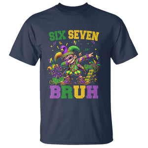 Funny 67 Mardi Gras T Shirt Six Seven Bruh Dabbing Jester TS11 Navy Print Your Wear