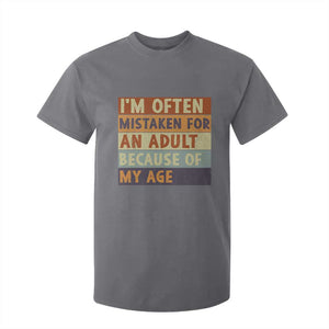 Funny I Am Often Mistaken For An Adult Because Of My Age T Shirt For Kid TS11 Charcoal Print Your Wear