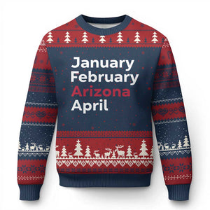 January February Arizona April Ugly Christmas Sweater AZ Sport Fan Pride TS12 Navy Red Print Your Wear