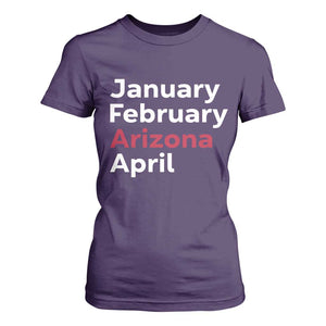 January February Arizona April T Shirt For Women AZ Sport Fan Pride TS12 Purple Print Your Wear