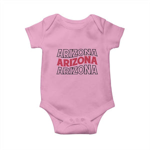 Retro Arizona Lover Baby Onesie Groovy Typography Vintage 70s State TS12 Light Pink Print Your Wear