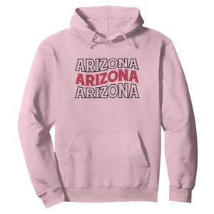 Retro Arizona Lover Hoodie Groovy Typography Vintage 70s State TS12 Light Pink Print Your Wear