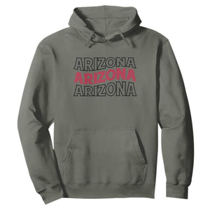 Retro Arizona Lover Hoodie Groovy Typography Vintage 70s State TS12 Military Green Print Your Wear