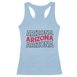 Retro Arizona Lover Racerback Tank Top Groovy Typography Vintage 70s State TS12 Light Blue Print Your Wear