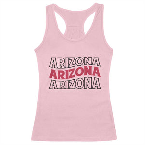 Retro Arizona Lover Racerback Tank Top Groovy Typography Vintage 70s State TS12 Light Pink Print Your Wear