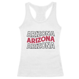 Retro Arizona Lover Racerback Tank Top Groovy Typography Vintage 70s State TS12 White Print Your Wear
