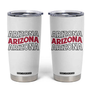Retro Arizona Lover Tumbler Cup Groovy Typography Vintage 70s State TS12 White Print Your Wear