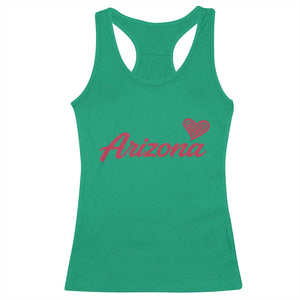 Arizona State Pride Racerback Tank Top Clean Word Art Minimalist Graphic TS12 Irish Green Print Your Wear