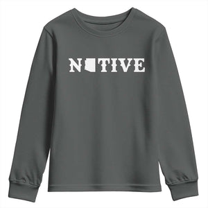 Local Arizona Native Youth Sweatshirt AZ State Map Pride Gift TS12 Dark Heather Print Your Wear