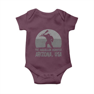 The Mogollon Monster Arizona Bigfoot Baby Onesie Vintage Cryptid Folklore TS12 Maroon Print Your Wear