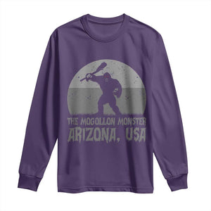 The Mogollon Monster Arizona Bigfoot Long Sleeve Shirt Vintage Cryptid Folklore TS12 Purple Print Your Wear